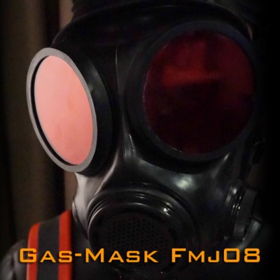 (FMJ08)Luxury Customize Handmade Latex Rubber Gas Mask Fetish Wear